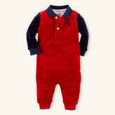 Thumbnail for your product : Ralph Lauren Color-Blocked Velour Coverall