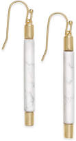 Thumbnail for your product : Kate Spade 14k Gold-Tone White Linear Drop Earrings