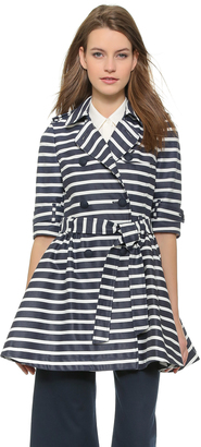 RED Valentino Striped Trench Coat