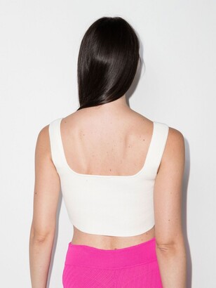 Reformation Tea Square Neck Knitted Crop Top