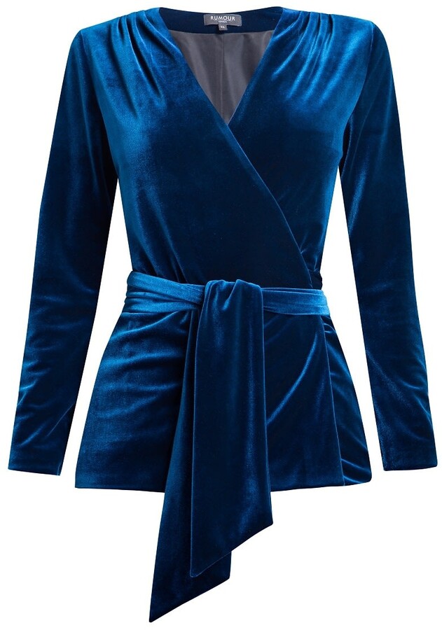 velvet wrap coat