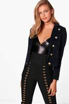 Thumbnail for your product : boohoo Military Crop Jacket
