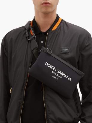 Dolce & Gabbana Logo-print Neoprene Belt Bag - Mens - Black