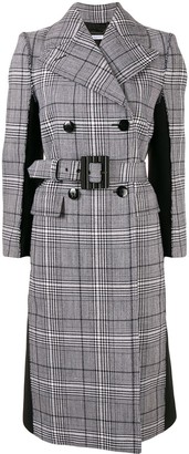 Givenchy Check Print Double-Breasted Coat