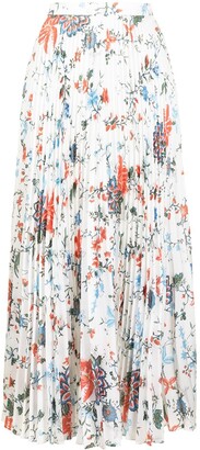 Erdem Floral-Print Pleated Skirt