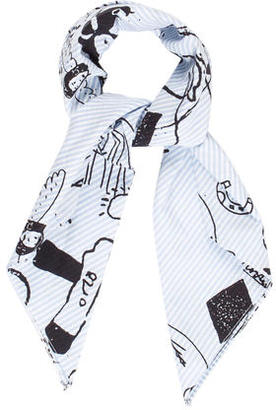 Carven Printed Woven Scarf