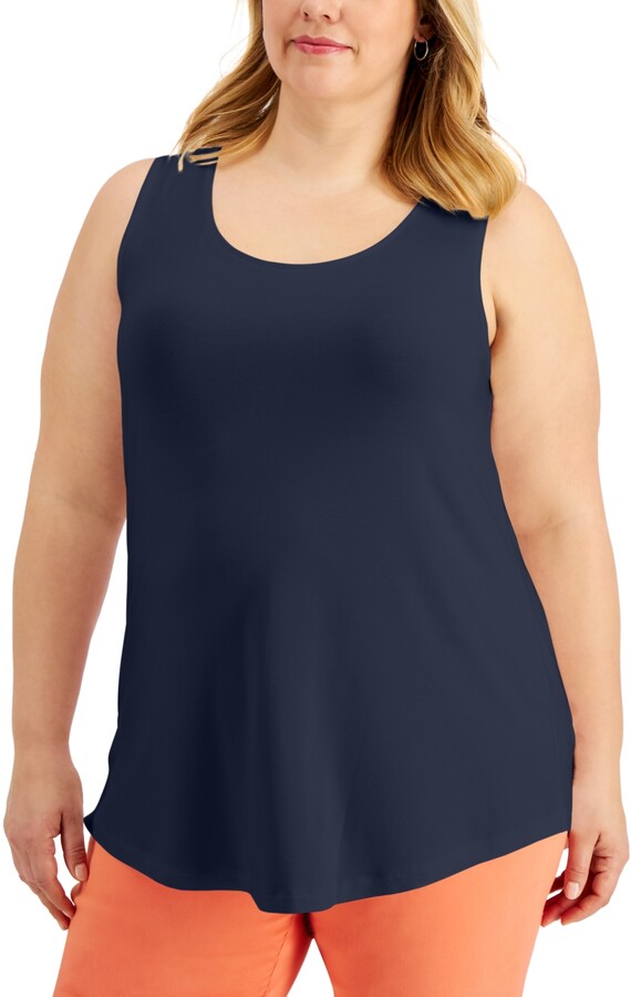 macys plus size tank tops