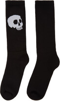 Thumbnail for your product : Palm Angels Black & White Skull Socks