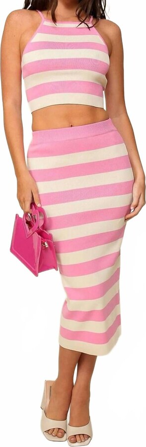 Timing Robi Striped Sets In Pink