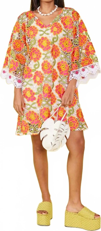 Tela Lei Lei Short Dress In Pink Multi