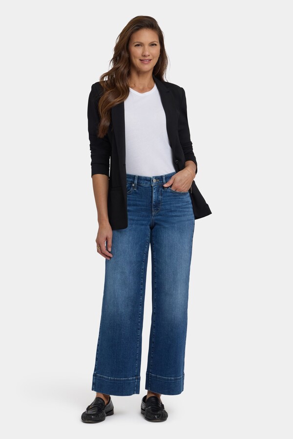 NYDJ Teresa Wide Leg Ankle Jeans in Opera Blue