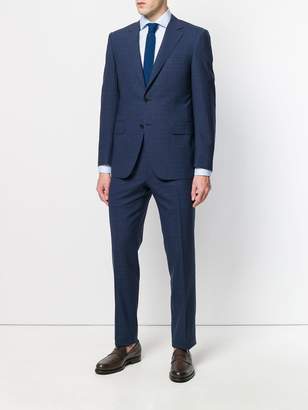 Canali checkered print two piece suit