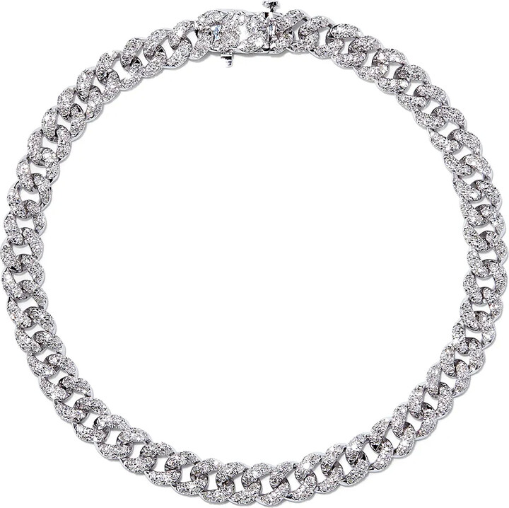 Shay 18K white gold and diamond pavé bracelet