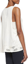 Thumbnail for your product : French Connection Sophia Draped Eyelet Tank