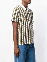 Thumbnail for your product : Versace striped Medusa head polo shirt