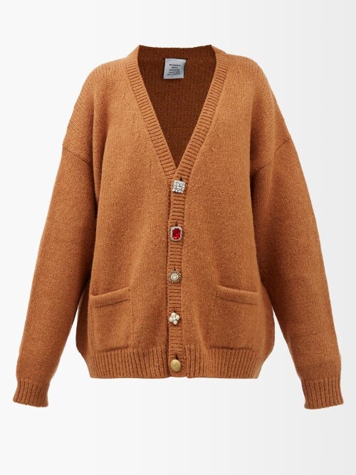 camel brown cardigan