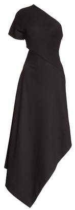 Rosetta Getty One-Shoulder Asymmetrical Jersey Dress