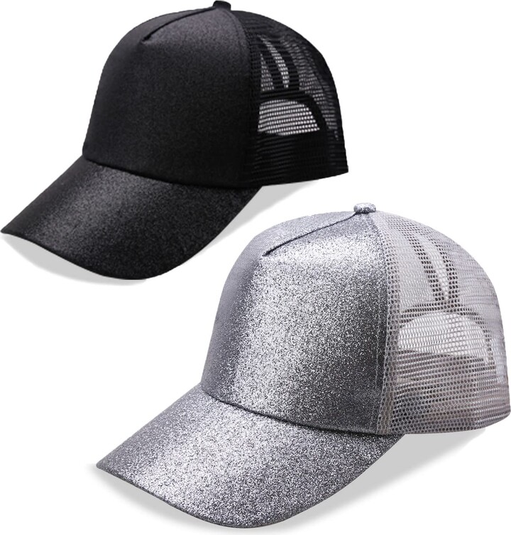 Bocianelli Criss Cross Hat Washed Distressed Baseball Cap Ponytail Hat