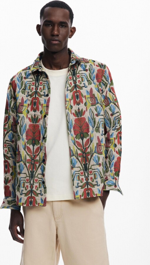 Desigual Men's Ethnic long-sleeve shirt