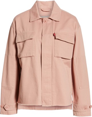 Levi's Oversize Cotton Canvas Camo Shirt Jacket