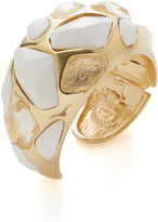Thumbnail for your product : Kenneth Jay Lane Geometric White Resin Cuff Bracelet