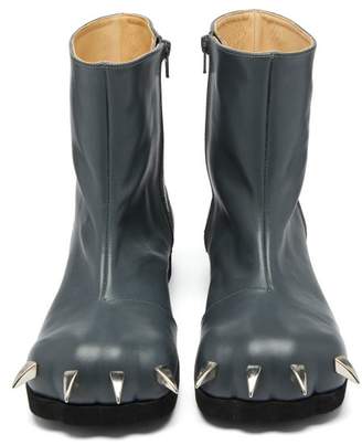 Charles Jeffrey Loverboy X Roker Lion Claw Leather Boots - Womens - Dark Grey