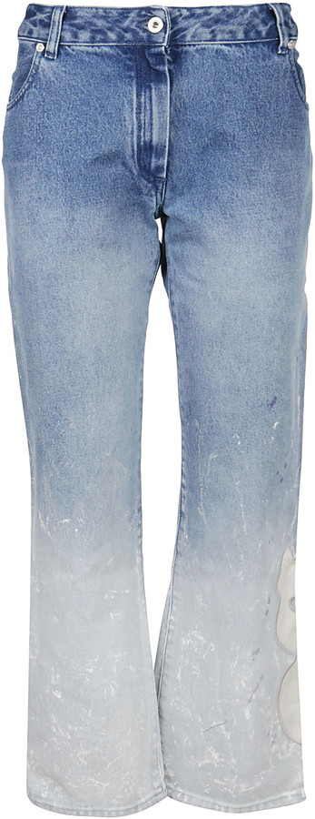 off white cropped jeans