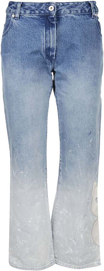 off white cropped jeans