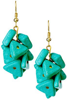 Thumbnail for your product : Zooey Cam & Turquoise Stone Earrings