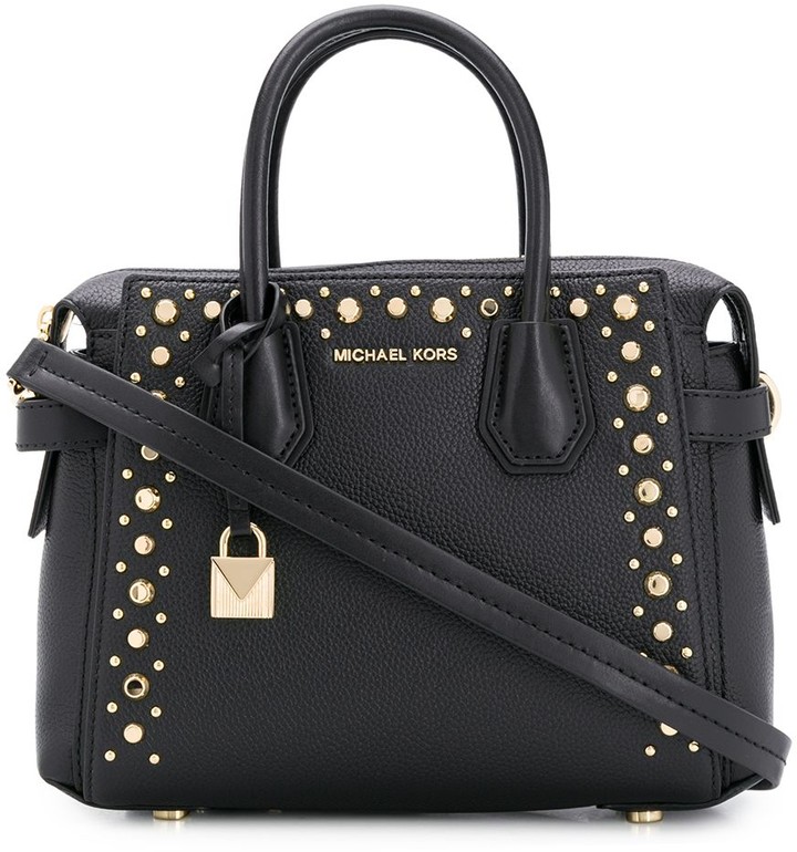 michael kors black studded handbag