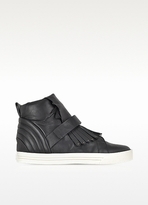 Thumbnail for your product : Marc Jacobs Black High Top Fringed Leather Sneaker