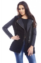 Thumbnail for your product : AX Paris Textured Wool PU  Jacket