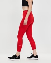 Thumbnail for your product : Nike Women's Red Tights - Dri-FIT One Luxe Icon Clash Mid-Rise 7-8 Training Leggings