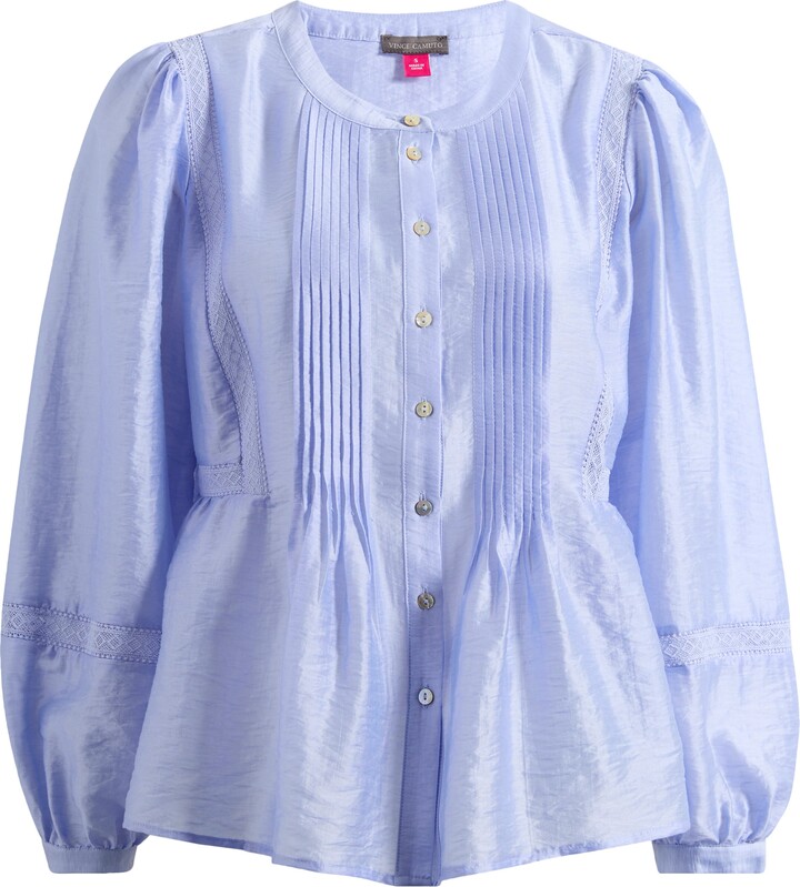 Vince Camuto Pintuck Taffeta Top
