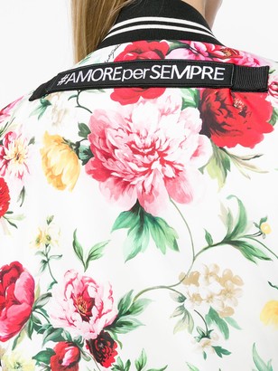 Dolce & Gabbana Striped Detail Floral Jacket