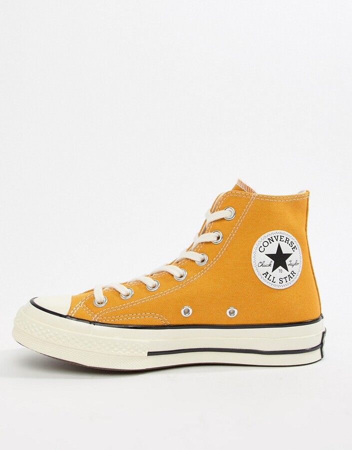 Converse Chuck 70 Hi canvas sneakers in sunflower - ShopStyle