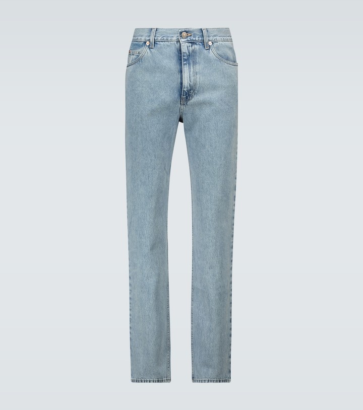 Gucci Regular-fit stone-bleached jeans - ShopStyle