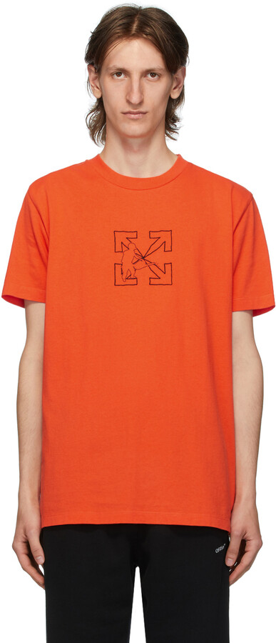 Off-White Orange Workers T-Shirt - ShopStyle