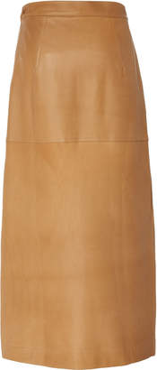 Bouguessa Pocketed Leather Wrap Skirt