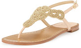 Thumbnail for your product : Stuart Weitzman Sugarbaby Embellished Thong Sandal