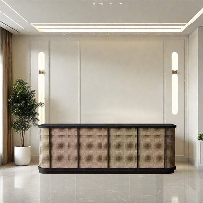 Artistic Soul XKX Premium Furniture Rectangular Modern Front Desk, Hostess Stand