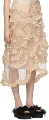 MONCLER GENIUS 4 Moncler Simone Rocha Beige Floral Skirt
