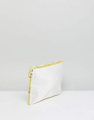 Park Lane Embellished 3d Floral Clutch Bag With Detachable Strap