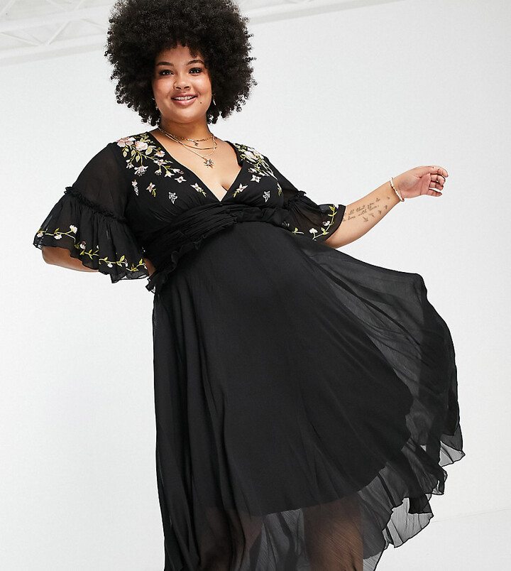 black formal gown plus size