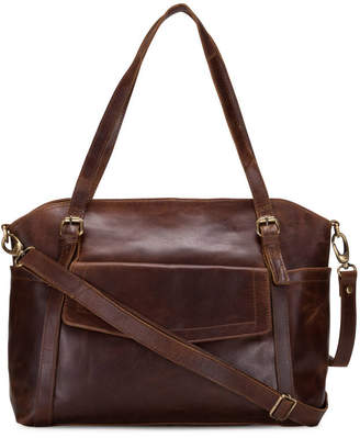 The Leather Store Adelaide Leather Pocket Shopper Tote