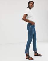 Thumbnail for your product : Weekday stretch straight fit jeans with split at sides in blue