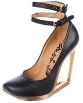 Thumbnail for your product : Lanvin Leather Wedge Pumps