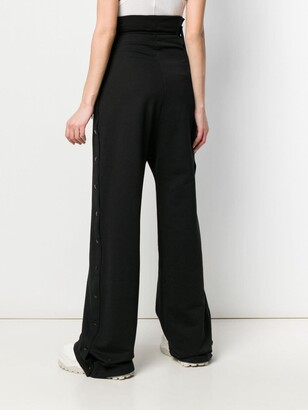 Diesel Red Tag Buttoned Wide Leg Track Pants