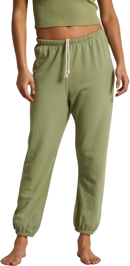 PERFECTWHITETEE French Terry Easy Sweatpant In Oil Green