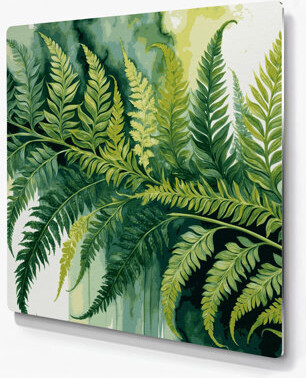 Hokku Designs Botanical Royal Fern Green Metal Wall Art